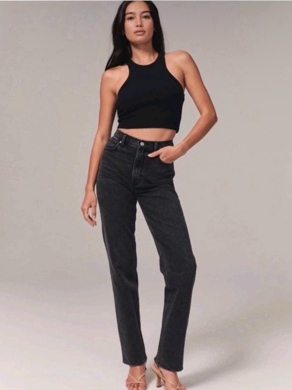 Abercrombie & Fitch High-Rise Straight Leg Jeans